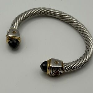 John Medeiros Retired Onyx Wire Cuff Bracelet